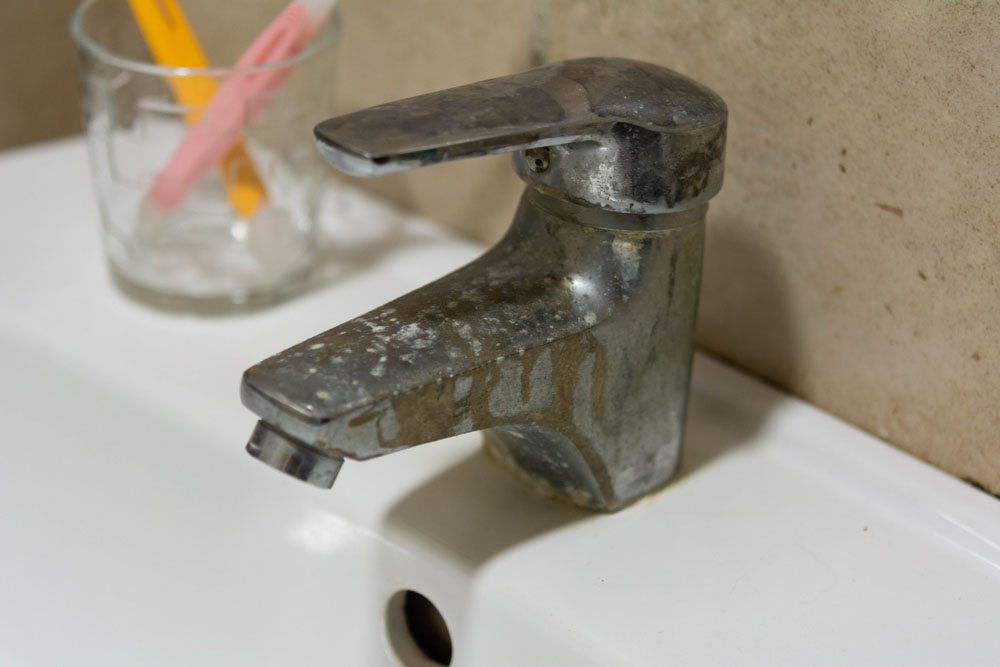 scale buildup on faucets